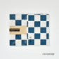 ブックカバー 市松 藍
