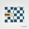 ブックカバー 市松 藍